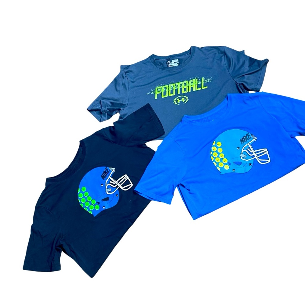 Bundle of 3 Football Themed Dri-fit shirts YXL